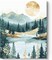 Paint by Number for Adults, Mountain Easy Paint by Numbers Kits for Beginner, Adult Paint by Numbers on Canvas for Relax Gift Home Wall Decor 16x20in (Mountain)